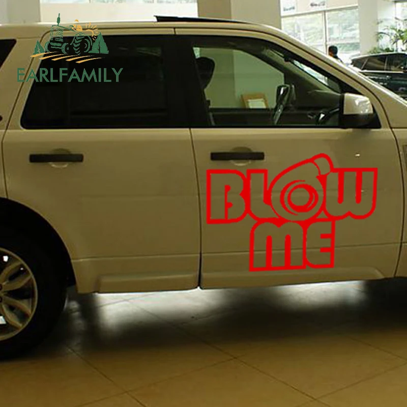 Смешная Автомобильная наклейка EARLFAMILY 43 см x 28 1 Blow Me Turbo Стайлинг автомобиля двери