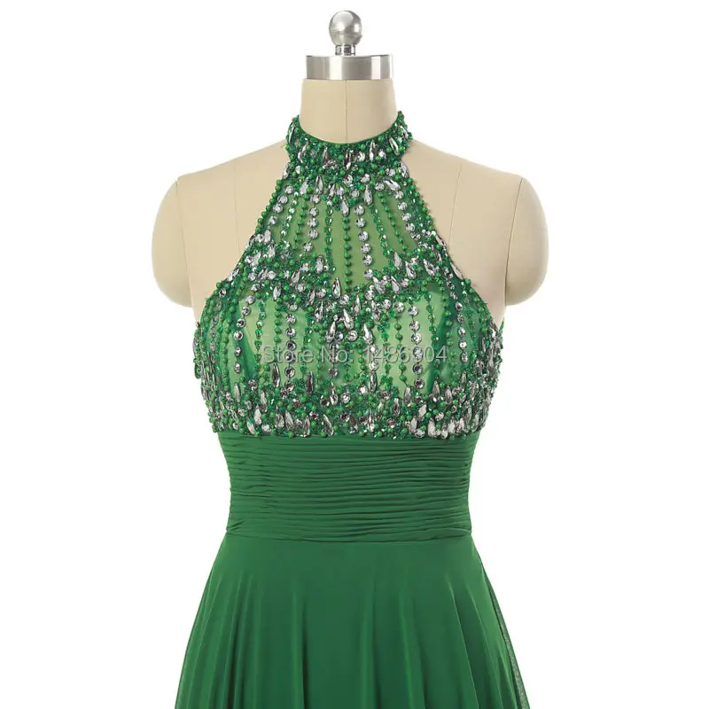 Платье с высоким вырезом и открытыми плечами Vestido de festa шифоновое ТРАПЕЦИЕВИДНОЕ