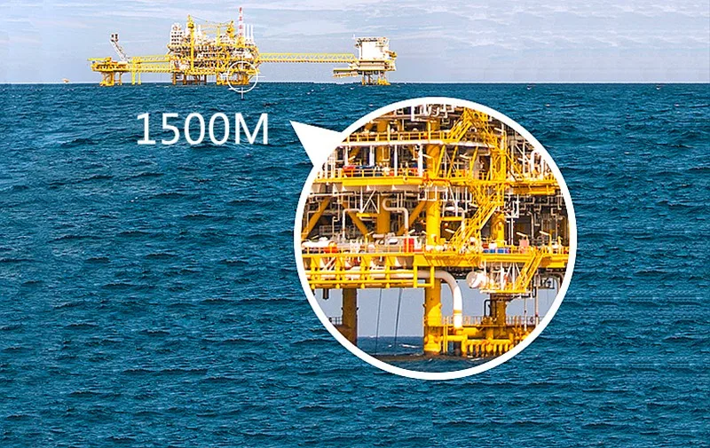 Водонепроницаемый темно синий бинокль 10х50 HD с дальномером компасом подсветкой и