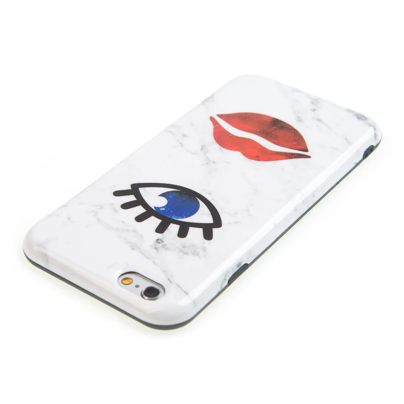 Cuptakes Phone Cases for Apple iPhone 6s case 6 Plus Cover IMD Soft Silicone Coque Marble Fundas Blue Big Eye Capa i6 |
