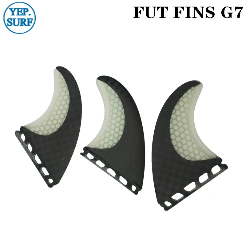 no logo Ласты для серфинга Future G7 Fin сотовый плавник для доски для серфинга черный и белый цвет с логотипом/без логотипа - Цвет: no logo