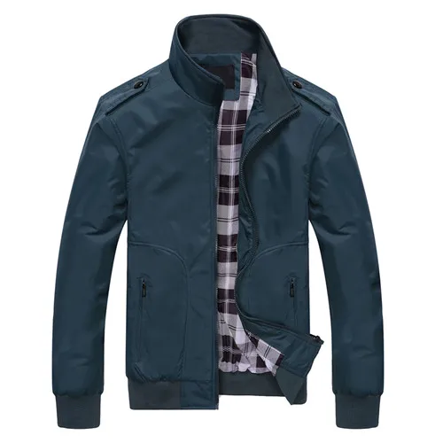 green DAVYDAISY, новинка, мужская куртка, L-5XL, мужская верхняя одежда на весну и осень, мандарин, повседневные Модные мужские пальто, мужские куртки-бомберы JK103 - Цвет: green