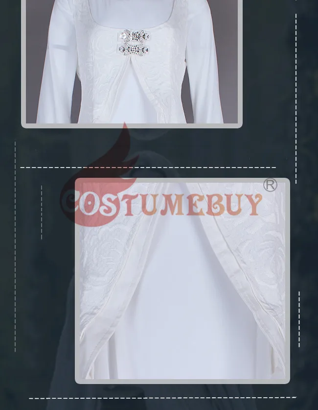 Costumebuy Once Upon a Time Эмма Лебедь белое платье карнавальный костюм с капюшоном плащ Хэллоуин униформа наряд индивидуальный заказ