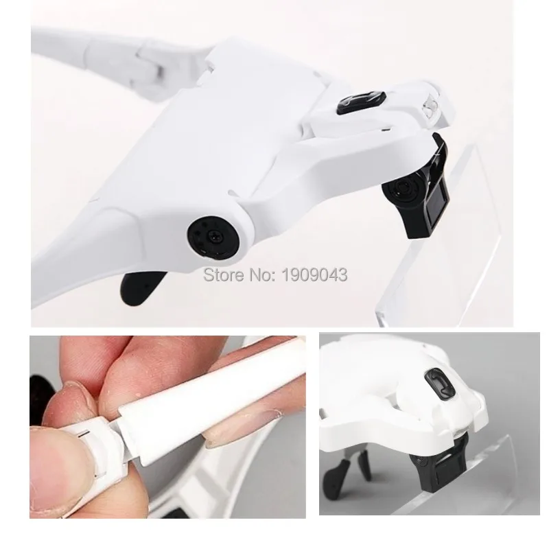 Налобный фонарь со светодиодсветодиодный подсветкой и 5 увеличительными линзами