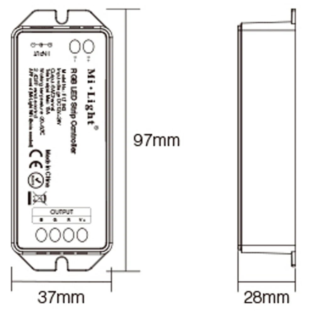 Светильник СВЕТОДИОДНЫЙ Mi с дистанционным управлением 2 4G RF RGBW RGB CCT Smart 15A