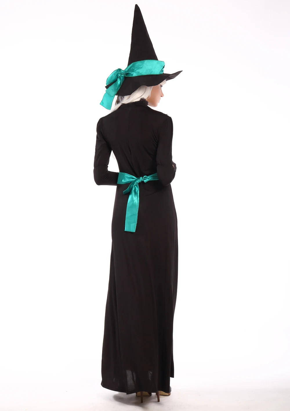Взрослый сексуальный костюм волшебницы Хэллоуин черный длинный ведьмы Фантазия