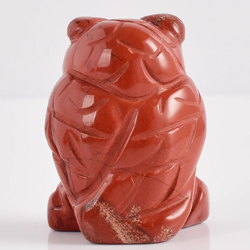 1.5 Inch owl Figurines red jasper crystal statue Craft Carved Natural Stone minerals Mini Animals Statue for Home Decor | Дом и сад