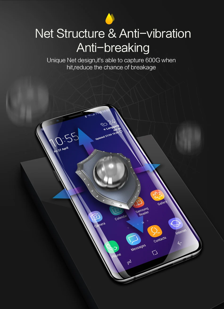 Протектор экрана SmartDevil для samsung galaxy S9 S8 3D полное покрытие HD Прозрачная Гидрогелевая пленка для samsung S9 S8 Plus galaxy S7 edge