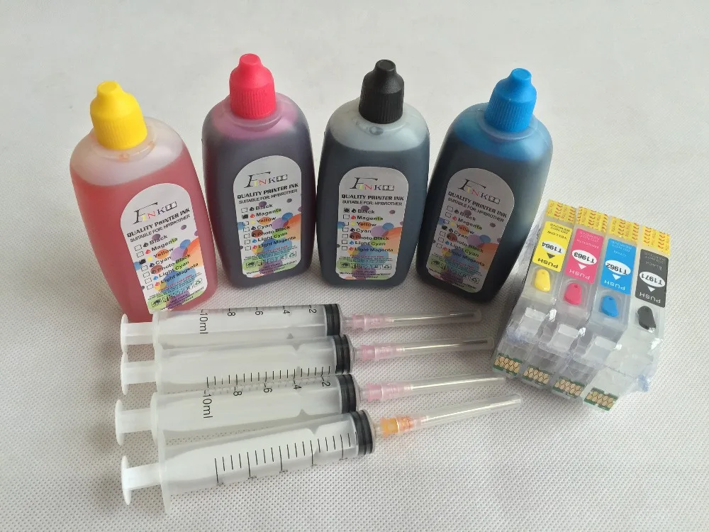 Набор чернил 73N для принтера Epson Stylus TX113 TX121 TX121X TX200 TX203 TX205 TX209 TX210 TX213 TX219 TX220 TX228 TX300F с