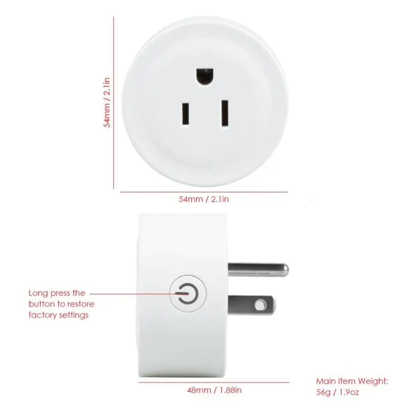 LEMAICUS Controsl Wireless Smart Power plug Socket 16A /10A Timer Wifi Remote Control for U-Home IOS Android | Обустройство дома