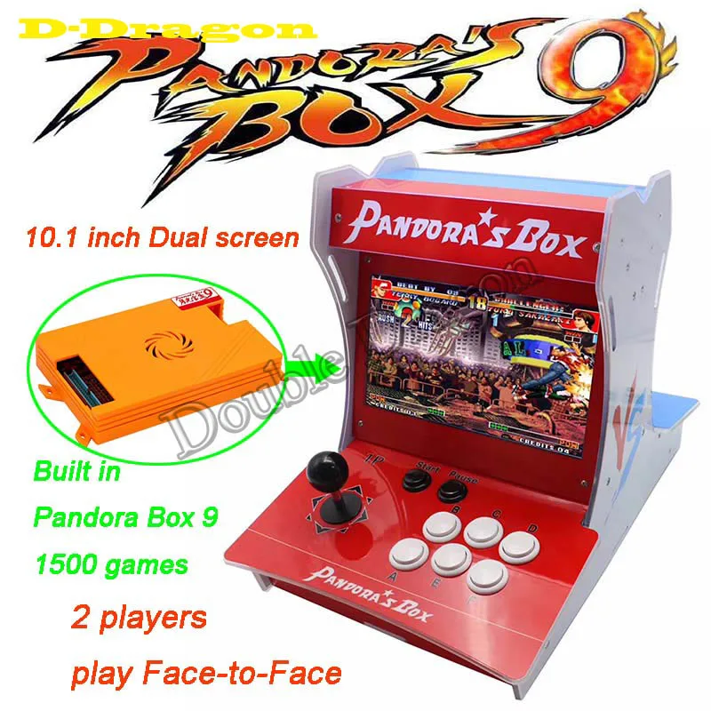 

2 игрока 10,1 дюйма ретро мини-аркадная машина Pandora Box 6 обновленная коробка 9 игровая настольная Классическая 1500 В 1 видеоигра Raspberry BER