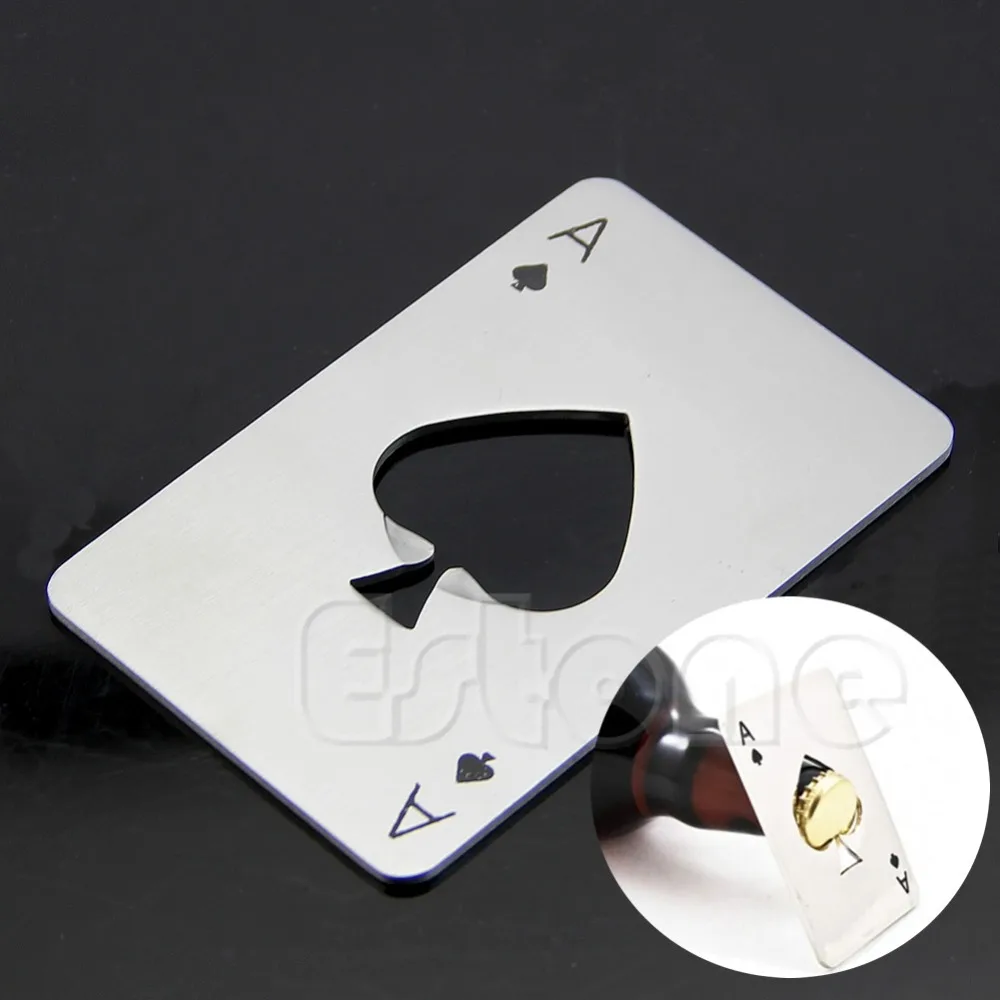 Игральная карта открывалка для пива в бутылки с газированной содой подарок