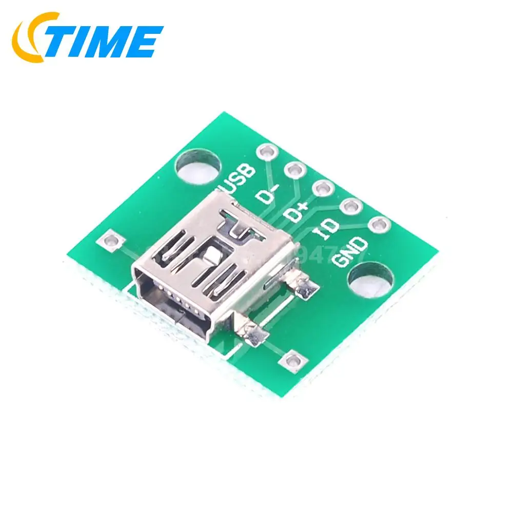 5 шт. мини USB DIP адаптер конвертер для 2 54 мм PCB платы DIY 02 источник питания новый|usb