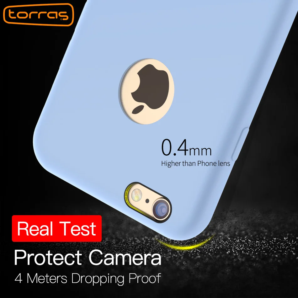 TORRAS Liquid Silicone Case for iPhone 6 6s Plus 7 Phone Shock-proof Cover Apple Microfiber Luxury Cases |