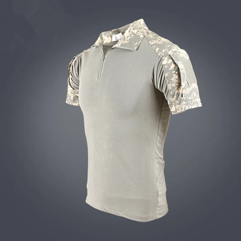 Летние тактические камуфляжные военные рубашки для мужчин армейская Мультикам