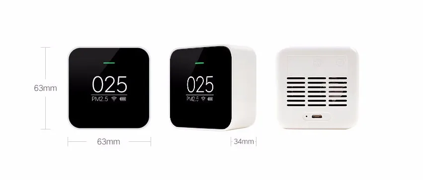 Детектор xiaomi PM2.5, датчик контроля качества воздуха, высокоточный лазерный датчик, OLED экран, умный дом, Прямая поставка