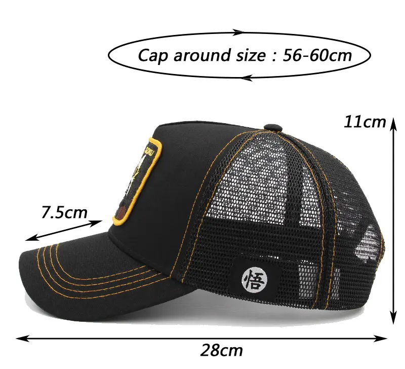 Аниме Dragon Ball Vegeta Мужская бейсболка для мужчин и женщин Высокое качество Snapback Gorras Casquette trucker сетчатая Кепка папа шляпа хип-хоп