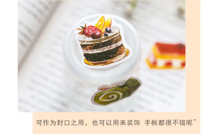 Sweet Cakes seal Label Stickers set Decorative Stationery Stickers Scrapbooking DIY Diary Album Stick Label