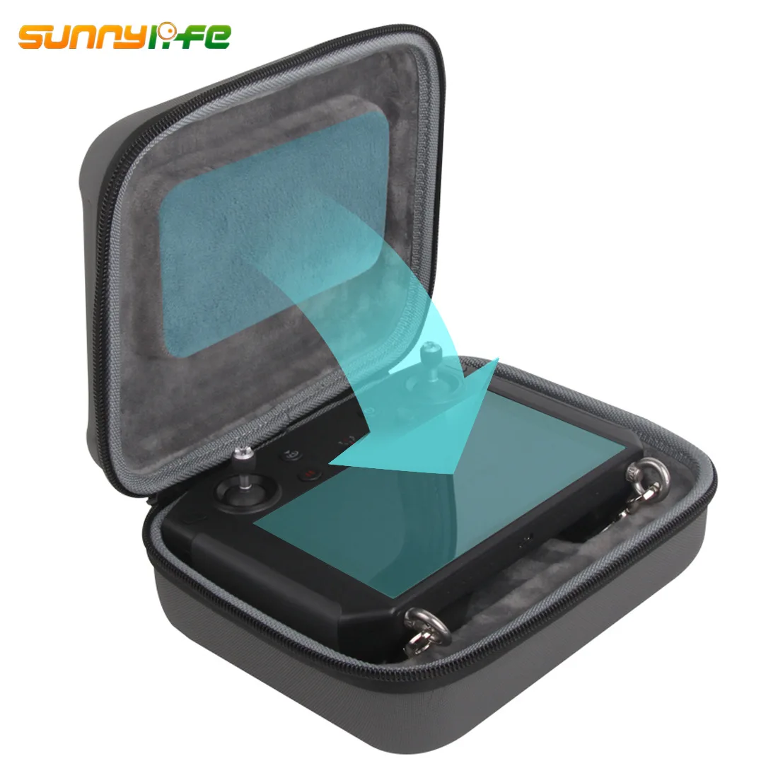 sunnylife case Для dji SMART контроллер серии Силиконовый защитный чехол солнцезащитный капюшон Casefor DJI MAVIC 2 Smart контроллер части-черный - Цвет: sunnylife case