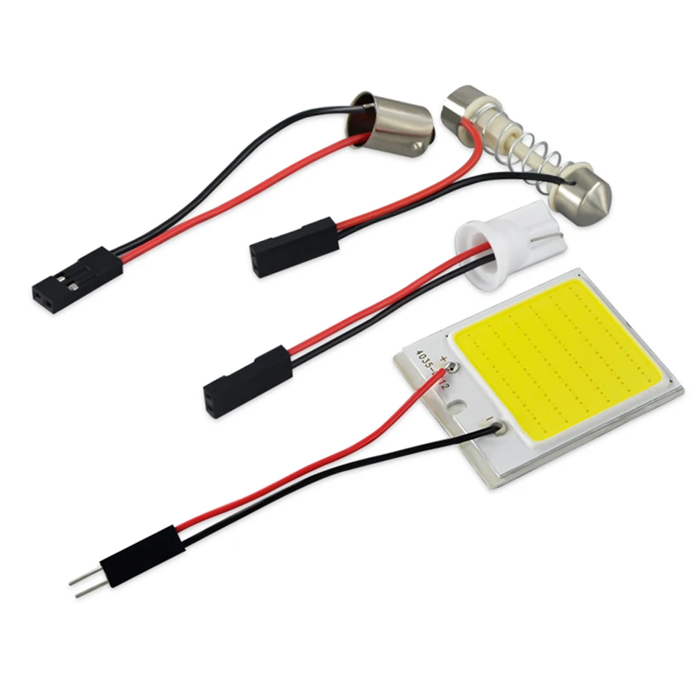 YSY 100 шт. T10 Cob купольные огни лампа для чтения карты Светодиодная панель 24smd белая
