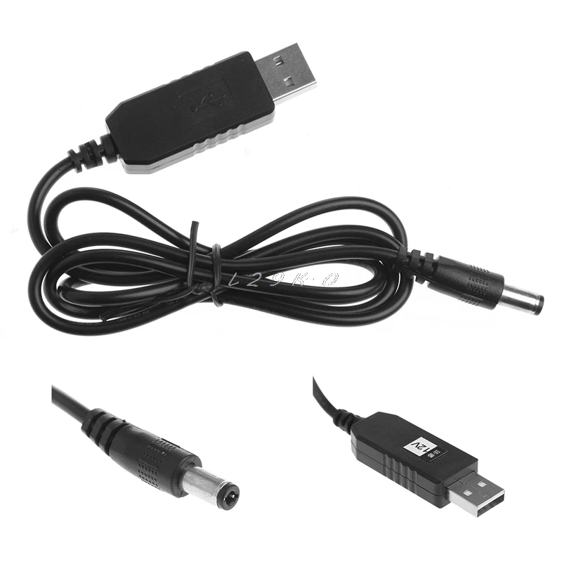 USB 5 в пост. Тока 12 В 2 1x5 мм штекер Повышающий Модуль адаптер кабель для