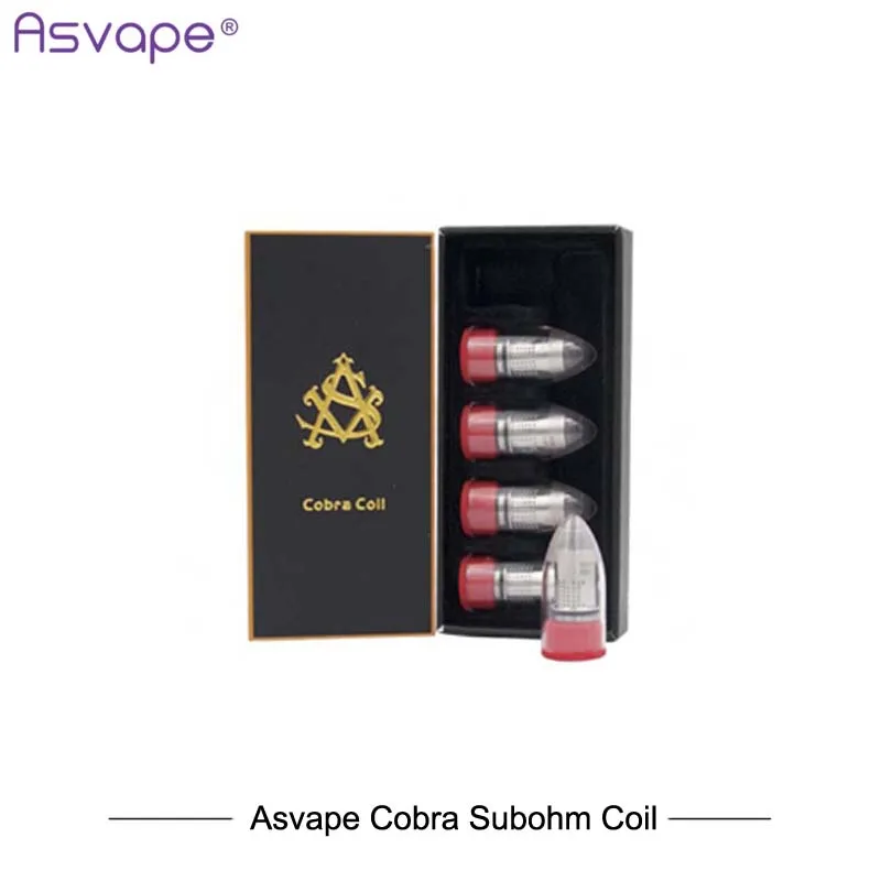 5 шт./лот оригинальная катушка Asvape Cobra sub ohm для электронных сигарет головка бака 0