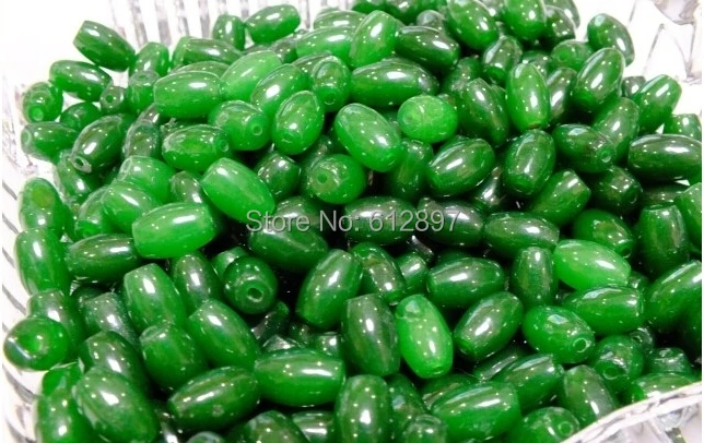 Бусины овальной формы зеленого Jadeite россыпью оптовая продажа 20 шт. | Украшения и