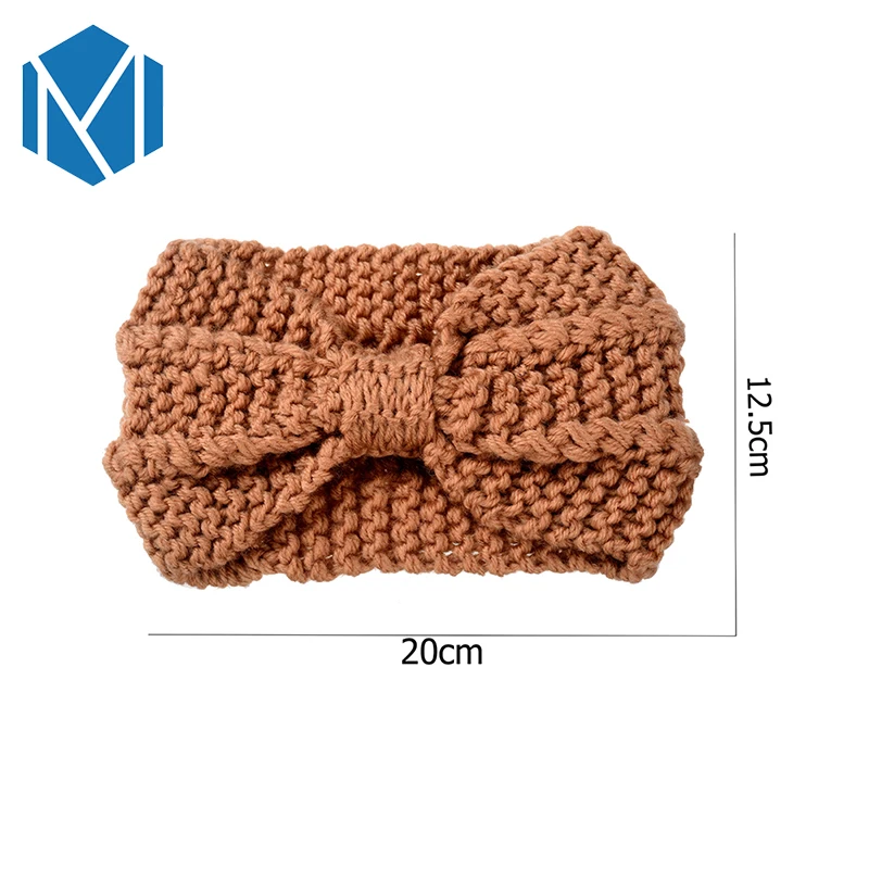 Одна штука зимних ободков для волос для девочек, теплый вязаный повязка тюрбан крючком с широкой растяжкой обертывание на голову украшение.