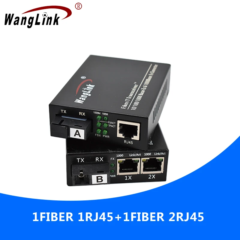 1,25G волоконный медиаконвертер 2RJ45 порт+ 1 волоконный медиаконвертер 1 порт rj45 приемопередатчик 2 шт