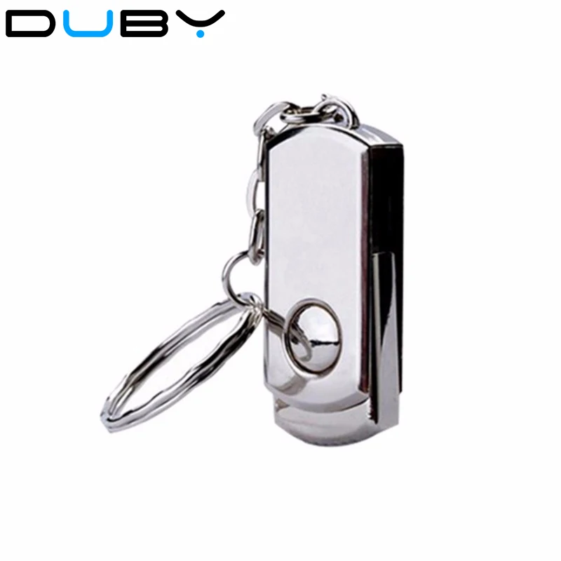 Качественный флэш накопитель вращающийся металлический usb 64 ГБ 32 из нержавеющей