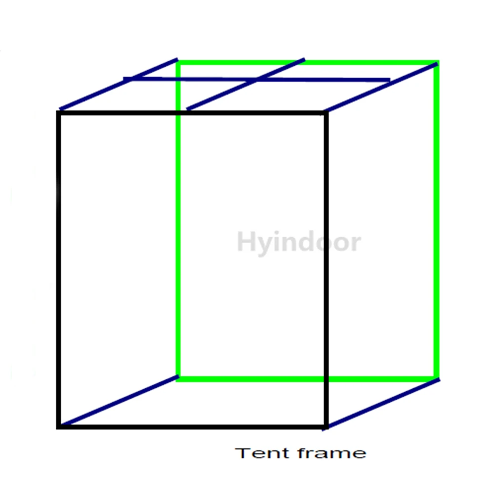 Палатка Hyindoor 120*60*150 (48*24*60 '') для выращивания гидропоники в помещении