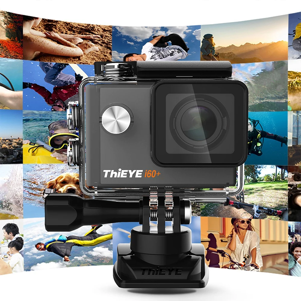 Экшн-камера tieye i60+ Ultra HD 4 K/30fps, WiFi, 2,0 дюйма, экшн-камера для подводного плавания, водонепроницаемая, камера для записи видео на шлем, Спортивная камера