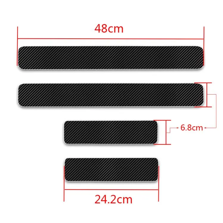 

Car Styling For Nissan Pathfinder Carbon Fiber Vinyl Sticker Car Door Sill Protector Scuff Door sill guard Car Accessories 4Pcs