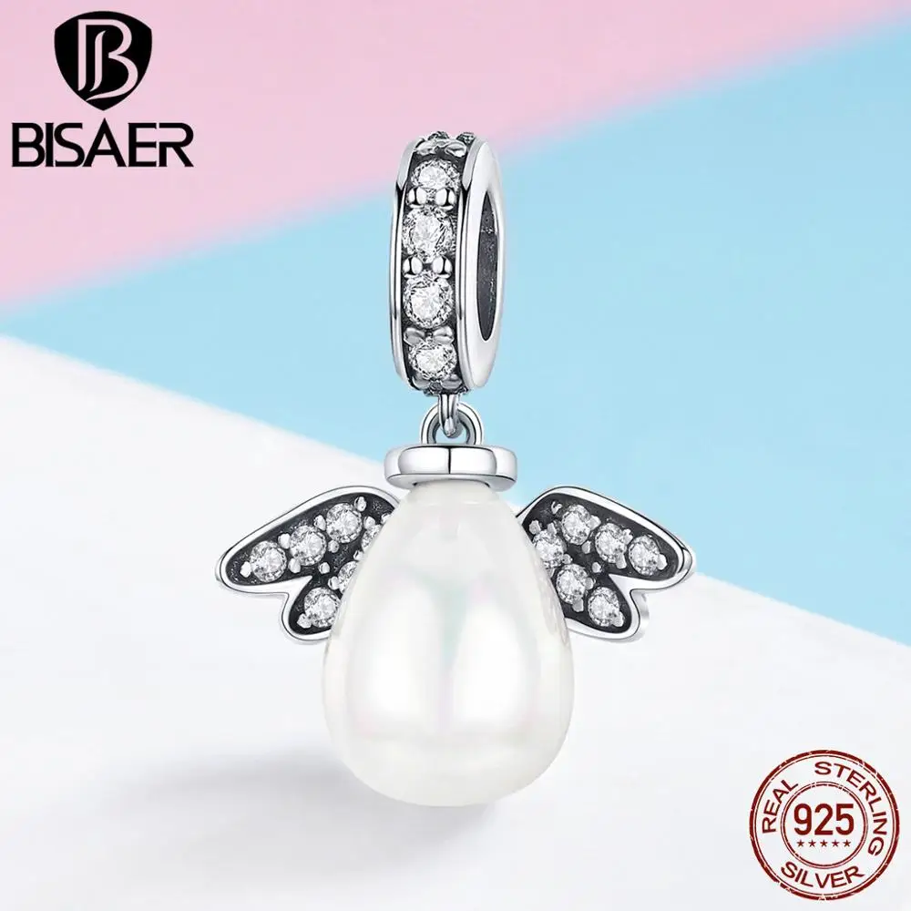 BISAER, Новое поступление, 925 пробы, серебро, маленькое яйцо амулет, подвеска, подходит для браслета и ожерелья, дьявол и ангел, изготовление ювелирных изделий GXC1063