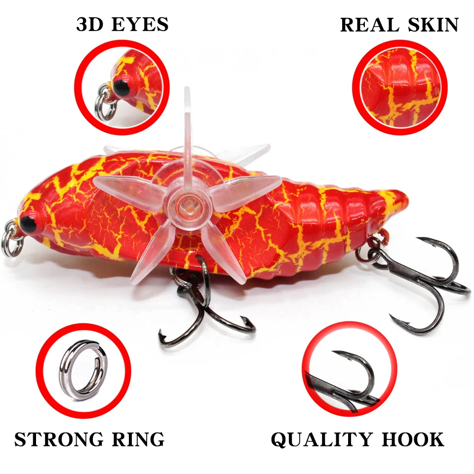 Новый Whopper Cicadas Popper 9 5 см/15 г Поверхностная приманка наживка искусственная жесткая