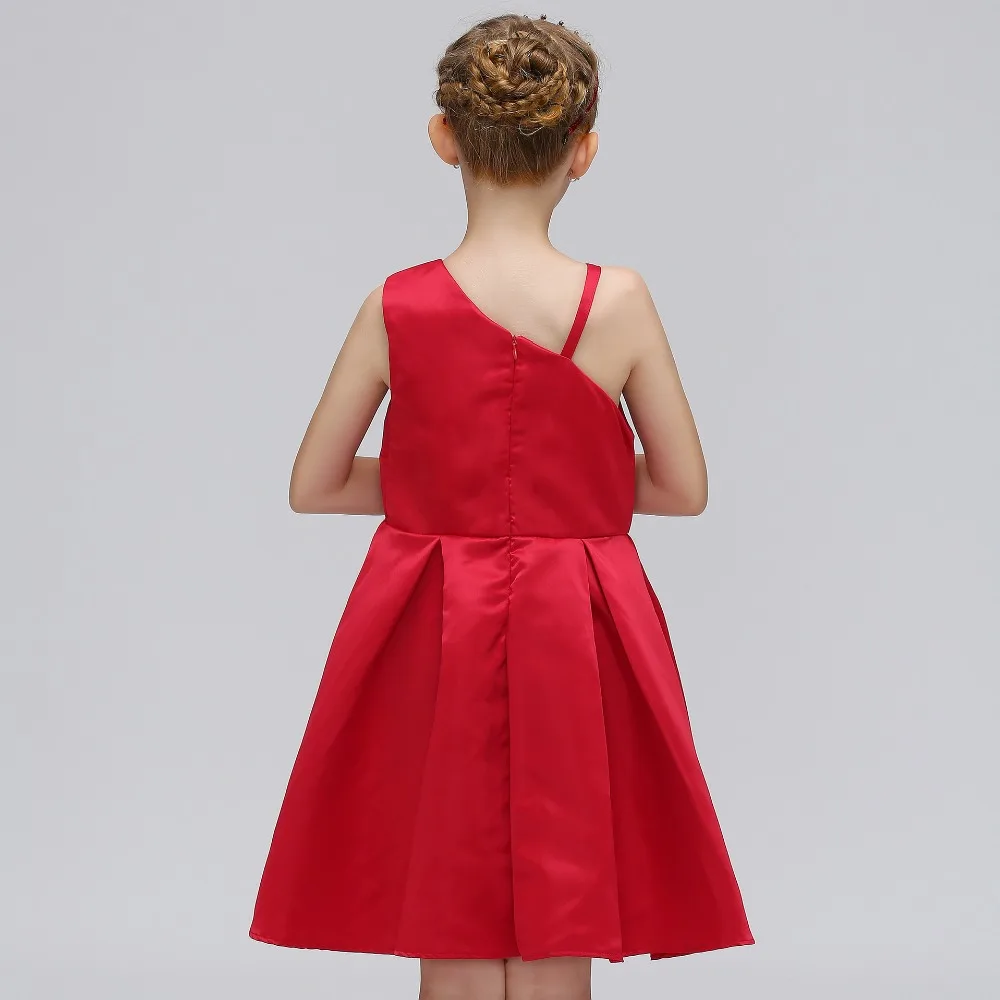 Ladystreet New Summer Sleeveless Children's Wedding Party Dress Shoulder Bow Princess Robe Dresses Girls Flower | Детская одежда и