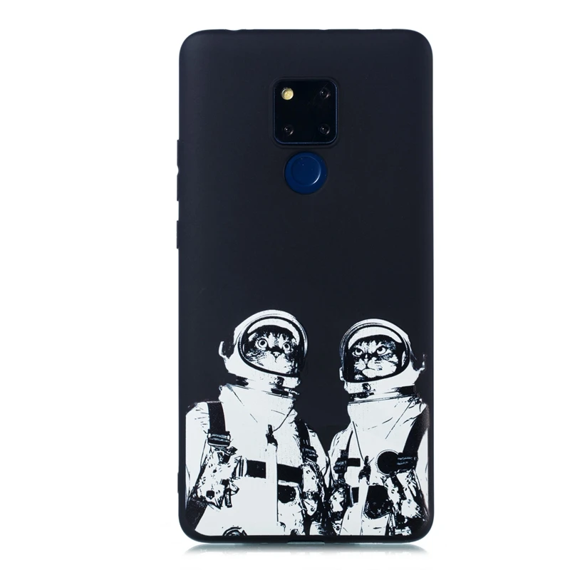 Black Soft Case for Huawei Nova 4 3 3i Cover TPU Protective Painting Funda Honor 8 P8 P9 8X 8C Mate 20 X lite pro 2017 |