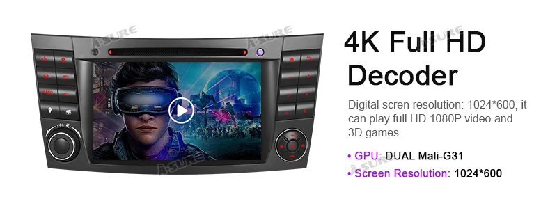 A-Sure 2 Din 7 ''Android 9,0 Авто радио gps dvd-плеер навигация для Mercedes Benz E-Class CLS класс G-Class W211 RDS 32G rom