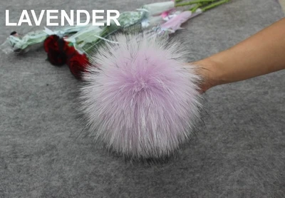 lavender Цвет DIY натуральный мех енота помпоны пушистый натуральный мех помпон для зимы женская шапка вязаная шапка Skullies - Цвет: lavender