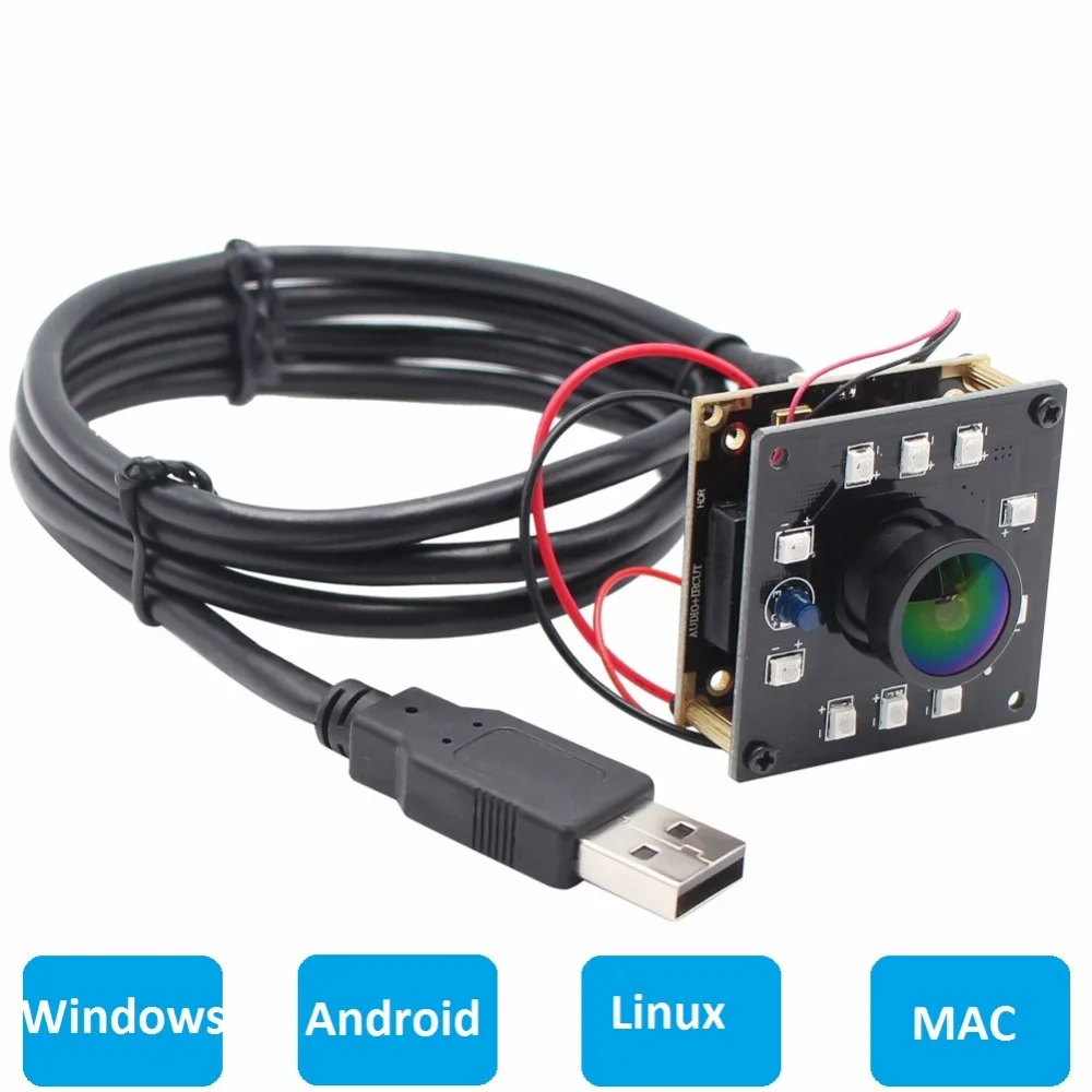 1080P CMOS OV2710 30/60/120fps широкоугольный объектив рыбий глаз ночного видения IR CUT USB