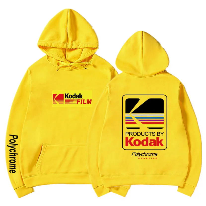 Мужская толстовка в стиле хип хоп Kodak модная брендовая с капюшоном для улицы