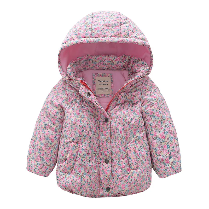 Kids Winter Coat New Year Fashion Cotton Warm Jackets Girls Bow-knot Detachable Hoodies Children Windproof Waterproof Outerwear | Детская