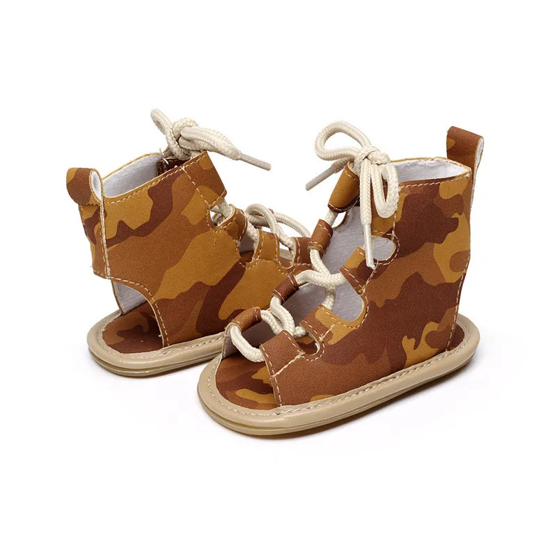 

2018 New Fashion Summer Shoes Baby Shoes Boy's Camouflage PU Rome Sandals Baby shoes Rubber Sole Infant Shoes Children's sandals