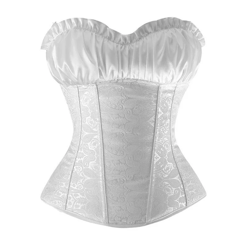 Винтажный корсет пейсли с подкладкой бюстье шнуровка корсетный Топ боковая