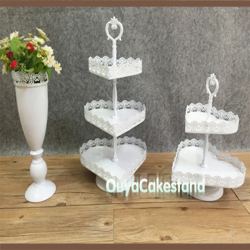 

Fashion cake stand snack rack heart multi-layer cake pan fruit plate dessert props pallet