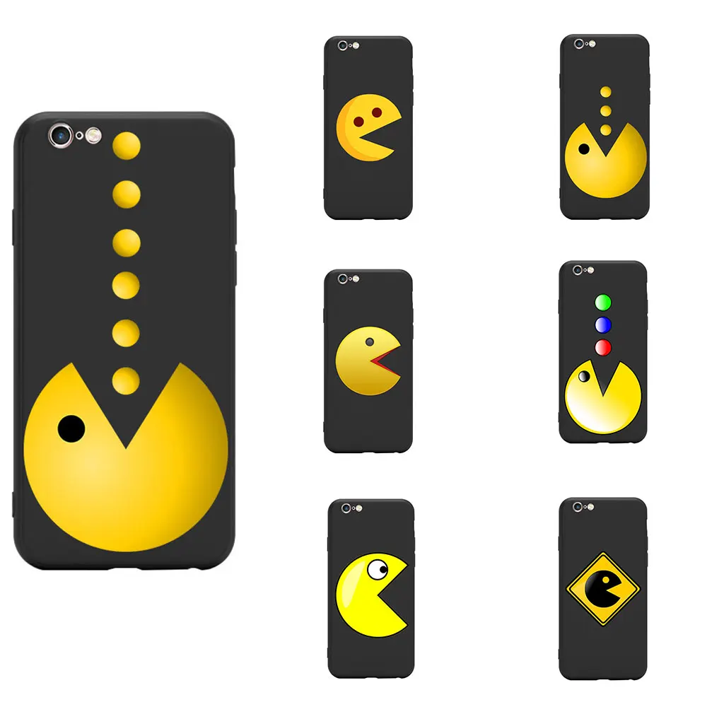 Популярные видеоигры PAC MAN Eaten Points желтая тема TPU телефонные чехлы для iPhone 6 S 7 8 XR X