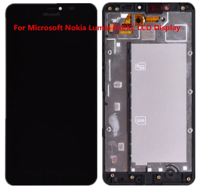 100% Оригинальный ЖК дисплей для Microsoft Nokia Lumia 640XL с сенсорным экраном дигитайзер в