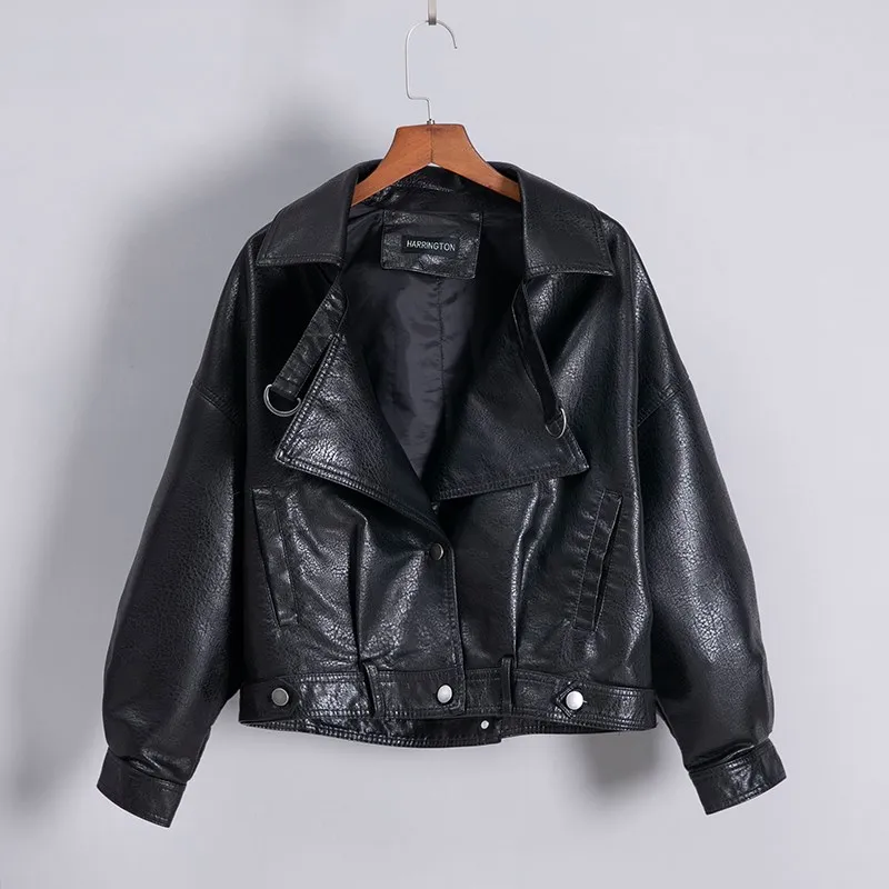 New Fashion Women Autumn Winter Faux Leather Jackets Basic Female Coat Biker Jacket Pu | Женская одежда