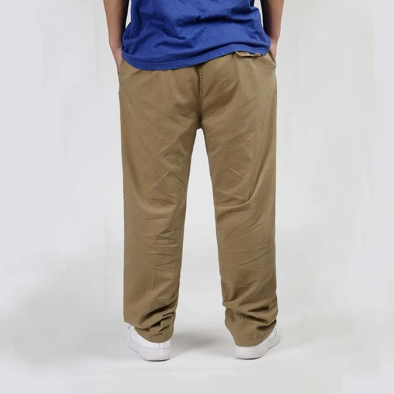 Летние мужские брюки карго хлопковые свободные широкие тонкие длинные в стиле