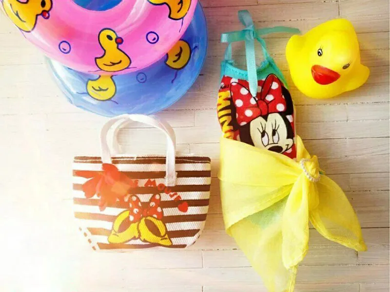 1 комплект мини-купальник + кольцо для плавания набор с уткой и костюмом